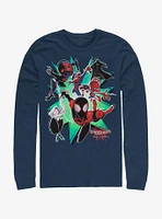 Marvel Spider-Man Group Spider-Verse Long-Sleeve T-Shirt