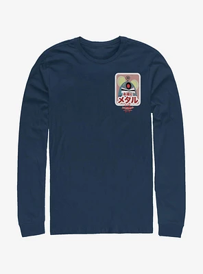 Marvel Spider-Man Robot Mouse Sticker Pocket Long-Sleeve T-Shirt