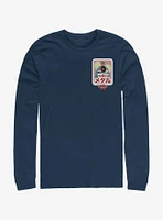 Marvel Spider-Man Robot Mouse Sticker Pocket Long-Sleeve T-Shirt