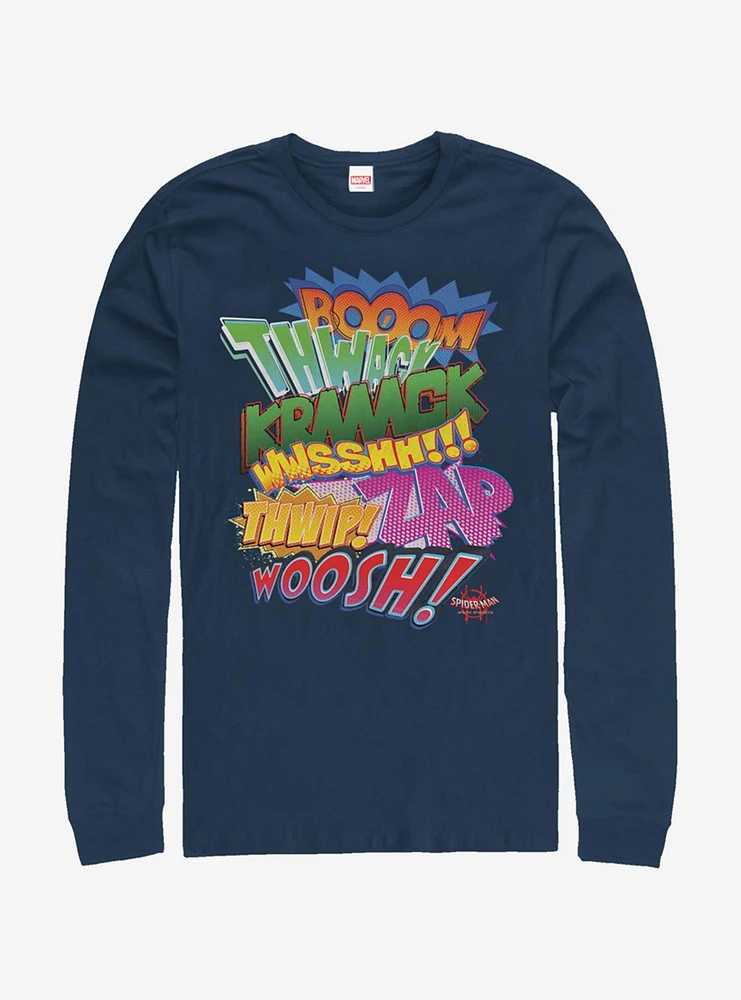 Marvel Spider-Man Sound Effects Long-Sleeve T-Shirt