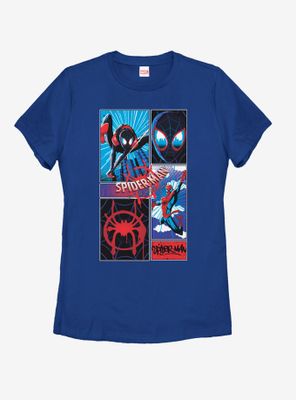 Marvel Spider-Man: Into the Spider-Verse Comic Spiders Womens T-Shirt