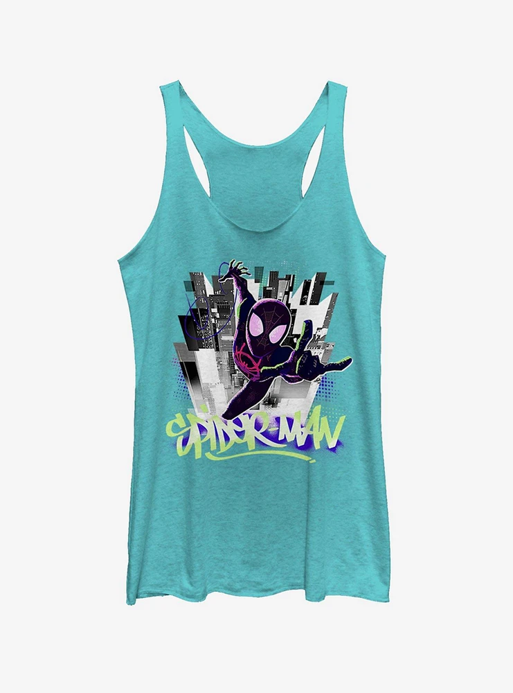 Marvel Spider-Man Brooklyn Graffiti Womens Tank