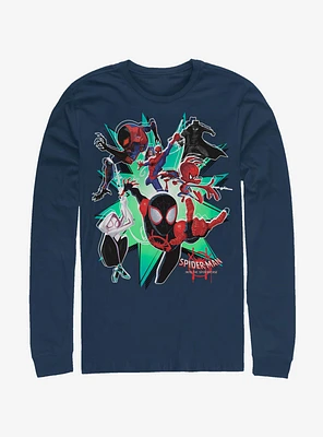 Marvel Spider-Man: Into The Spider-Verse Group Long-Sleeve T-Shirt