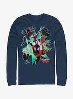 Marvel Spider-Man: Into The Spider-Verse Group Long-Sleeve T-Shirt