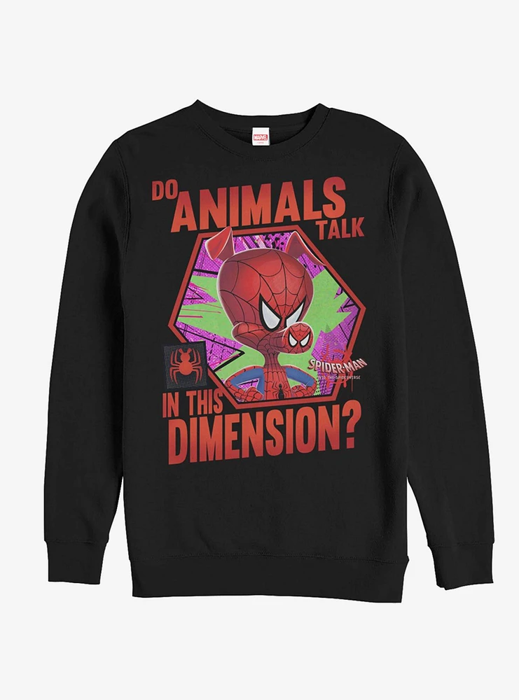 Marvel Spider-Man: Into The Spider-Verse Animals Talk Sweatshirt