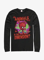 Marvel Spider-Man: Into The Spider-Verse Animals Talk Long-Sleeve T-Shirt