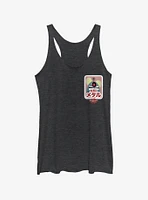 Marvel Spider-Man: Into The Spider-Verse Robot Mouse Sticker Pocket Heathered Girls Tank Top