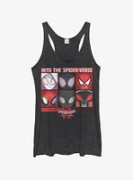 Marvel Spider-Man: Into The Spider-Verse Six Up Heathered Girls Tank Top