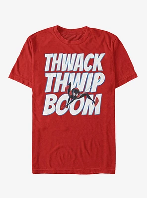 Marvel Spider-Man: Into The Spider-Verse Twack Thwip Boom T-Shirt