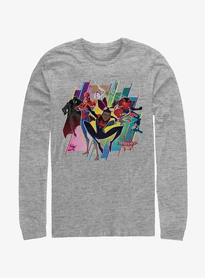 Marvel Spider-Man: Into The Spider-Verse Group Long-Sleeve T-Shirt