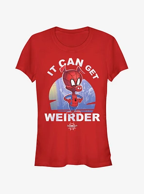 Marvel Spider-Man: Into The Spider-Verse It Can Get Weirder Spider-Ham Girls T-Shirt