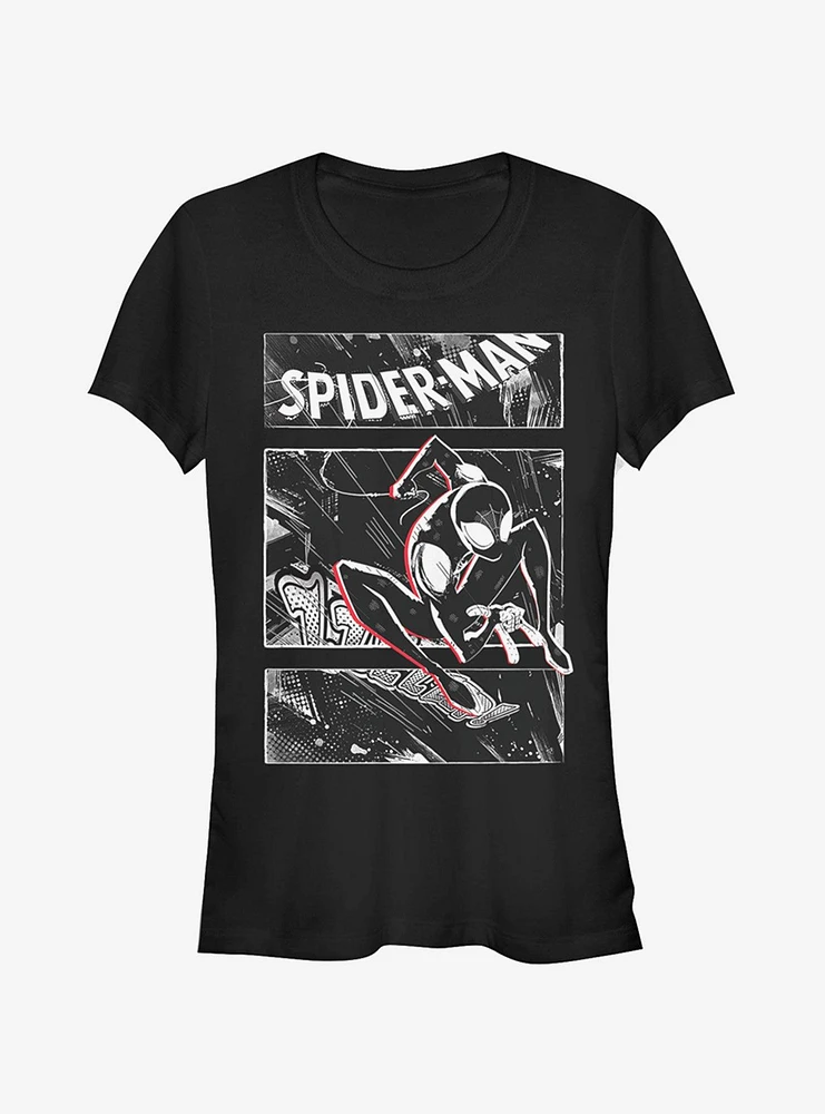 Marvel Spider-Man: Into The Spider-Verse Street Panels Girls T-Shirt