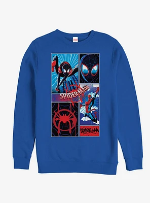 Marvel Spider-Man: Into The Spider-Verse Comic Spiders Sweatshirt