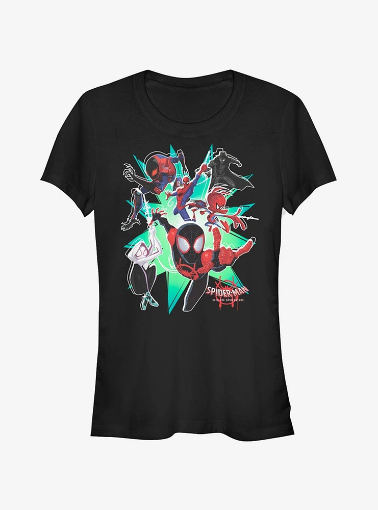 Marvel Spider-Man: Into The Spider-Verse Group Girls T-Shirt