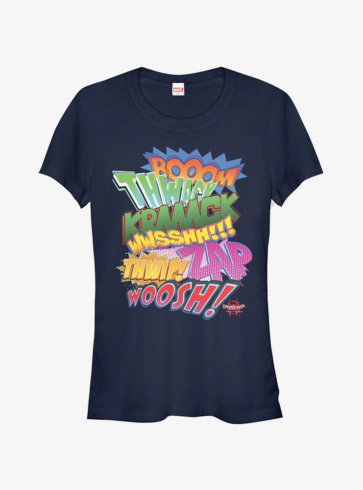 Marvel Spider-Man: Into The Spider-Verse Sound Effects Girls T-Shirt