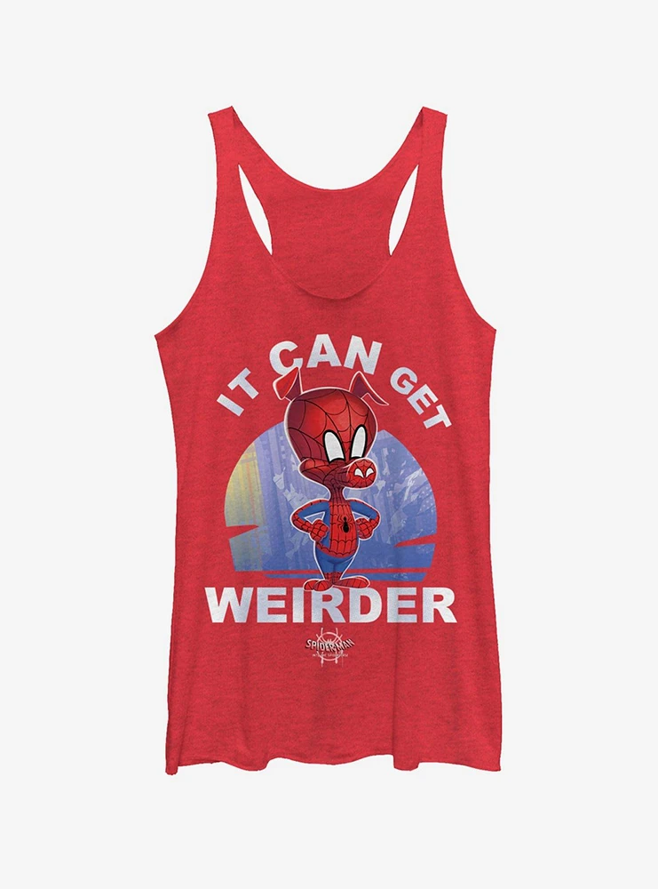 Marvel Spider-Man: Into The Spider-Verse It Can Get Weirder Spider-Ham Heathered Girls Tank Top