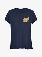 Marvel Spider-Man: Into The Spider-Verse Koi Fish Sticker Pocket Girls T-Shirt