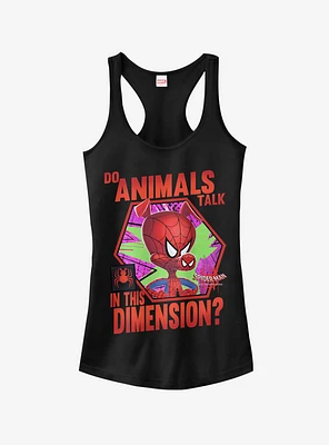 Marvel Spider-Man: Into The Spider-Verse Animals Talk Girls Tank Top