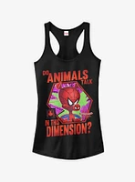 Marvel Spider-Man: Into The Spider-Verse Animals Talk Girls Tank Top