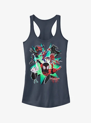 Marvel Spider-Man: Into The Spider-Verse Group Indigo Girls Tank Top