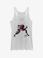 Marvel Spider-Man: Into The Spider-Verse Giant Robo Heathered Girls Tank Top