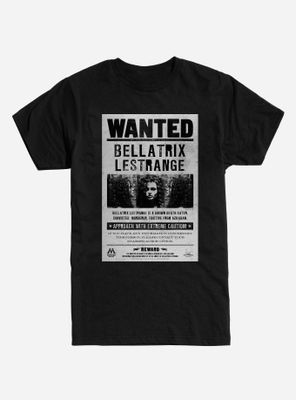 Harry Potter Bellatrix Lestrange Wanted Poster T-Shirt