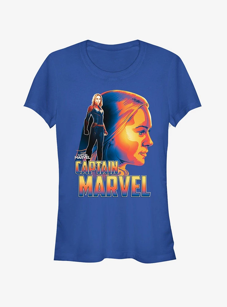 Marvel Captain Silhouette Girls T-Shirt