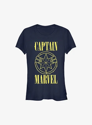 Marvel Captain Yellow Girls T-Shirt