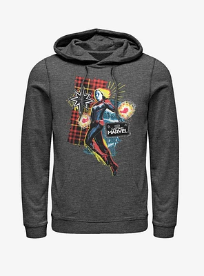 Marvel Captain 90s Grunge Patch Hoodie