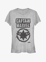 Marvel Captain Painted Logo Girls T-Shirt