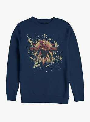 Marvel Captain Splatter Logo Sweatshirt