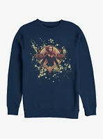 Marvel Captain Splatter Logo Sweatshirt