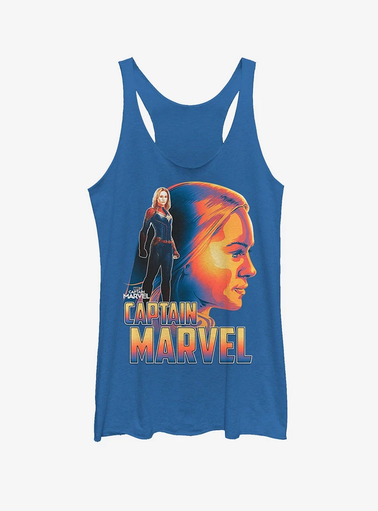 Marvel Captain Silhouette Girls Tank Top