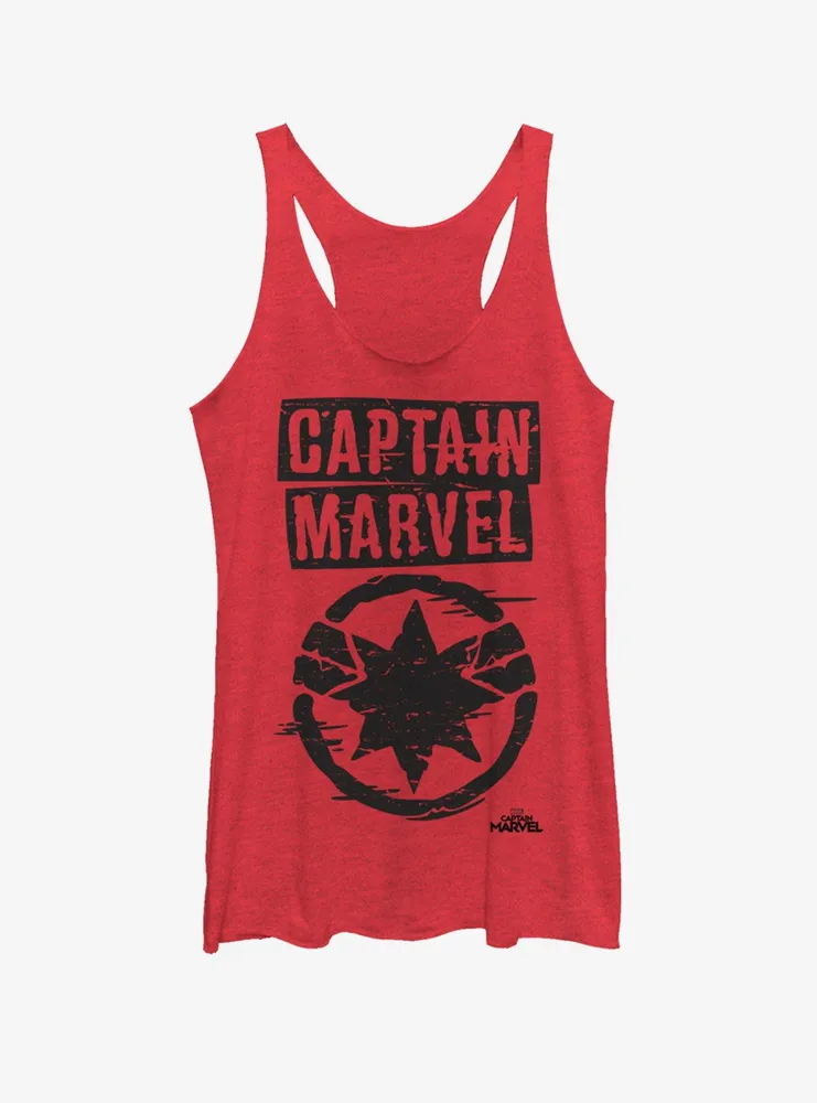 Marvel Captain Painted Logo Womens Tank