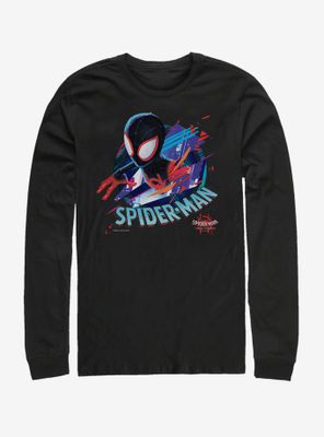 Marvel Spider-Man: Into the Spider-Verse Cracked Spider Womens Long-Sleeve T-Shirt