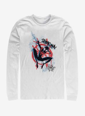 Marvel Spider-Man: Into the Spider-Verse Graffiti Spider Womens Long-Sleeve T-Shirt