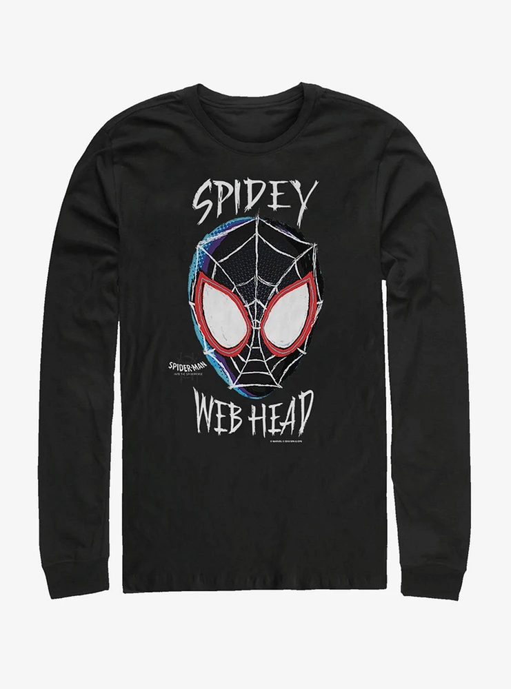 Marvel Spider-Man: Into the Spider-Verse Web Head Womens Long-Sleeve T-Shirt