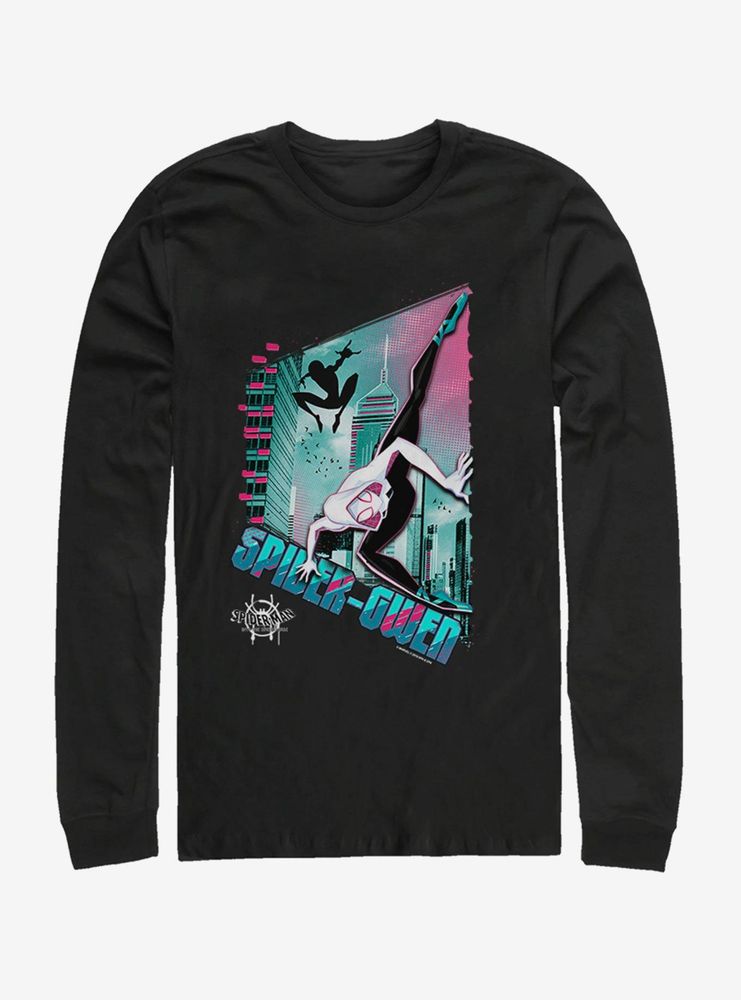 Marvel Spider-Gwen Panel Womens Long-Sleeve T-Shirt