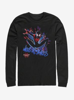Marvel Spider-Man: Into the Spider-Verse Spidey Explosion Womens Long-Sleeve T-Shirt