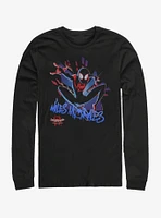 Marvel Spider-Man: Into the Spider-Verse Spidey Explosion Womens Long-Sleeve T-Shirt