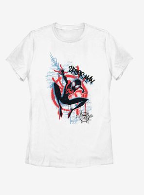 Marvel Spider-Man: Into the Spider-Verse Graffiti Spider Womens T-Shirt