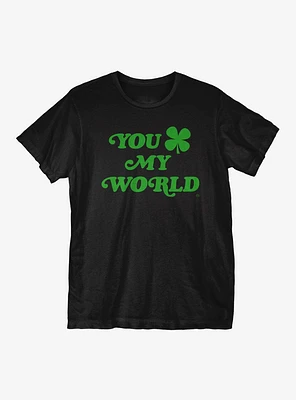 St Patrick's Day Shamrock My World T-Shirt
