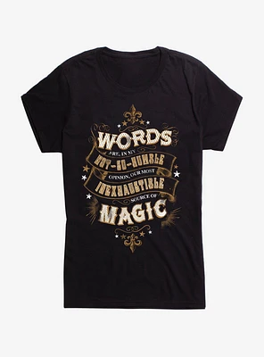 Harry Potter Words Are Magic Quote Girls T-Shirt