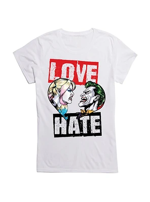 DC Comics Batman Love & Hate Harley Joker Girls T-Shirt