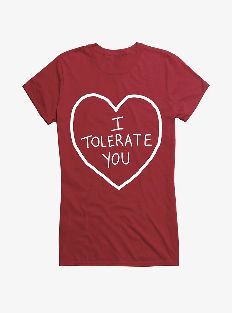 Valentine's I Tolerate You Girl's T-Shirt