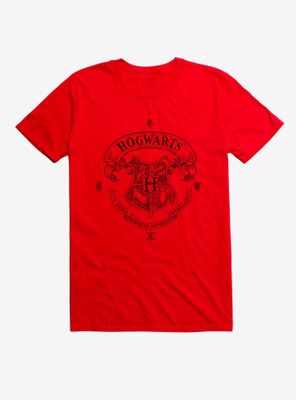 Harry Potter Hogwarts Shield Outline T-Shirt