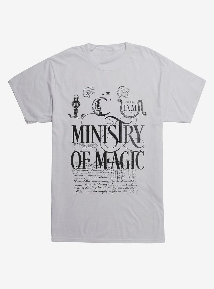 Harry Potter Ministry Of Magic Text T-Shirt