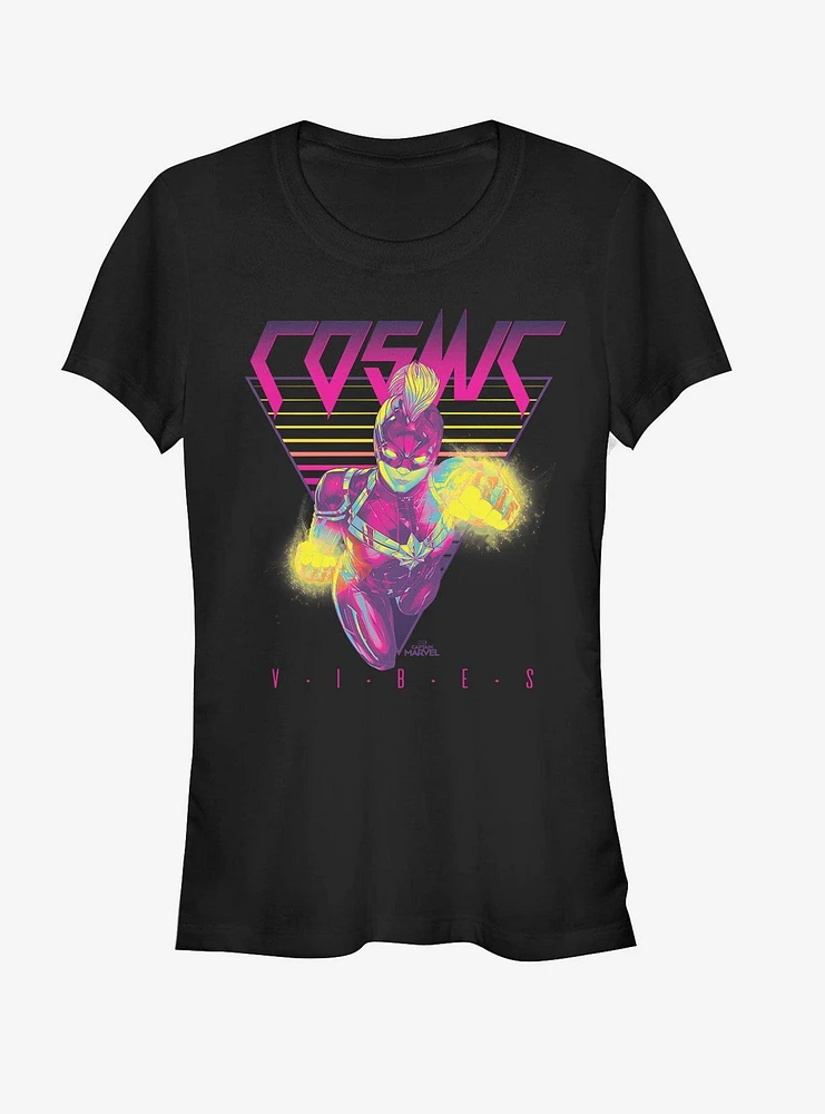 Marvel Captain Cosmic Neon Girls T-Shirt