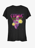 Marvel Captain Cosmic Neon Girls T-Shirt