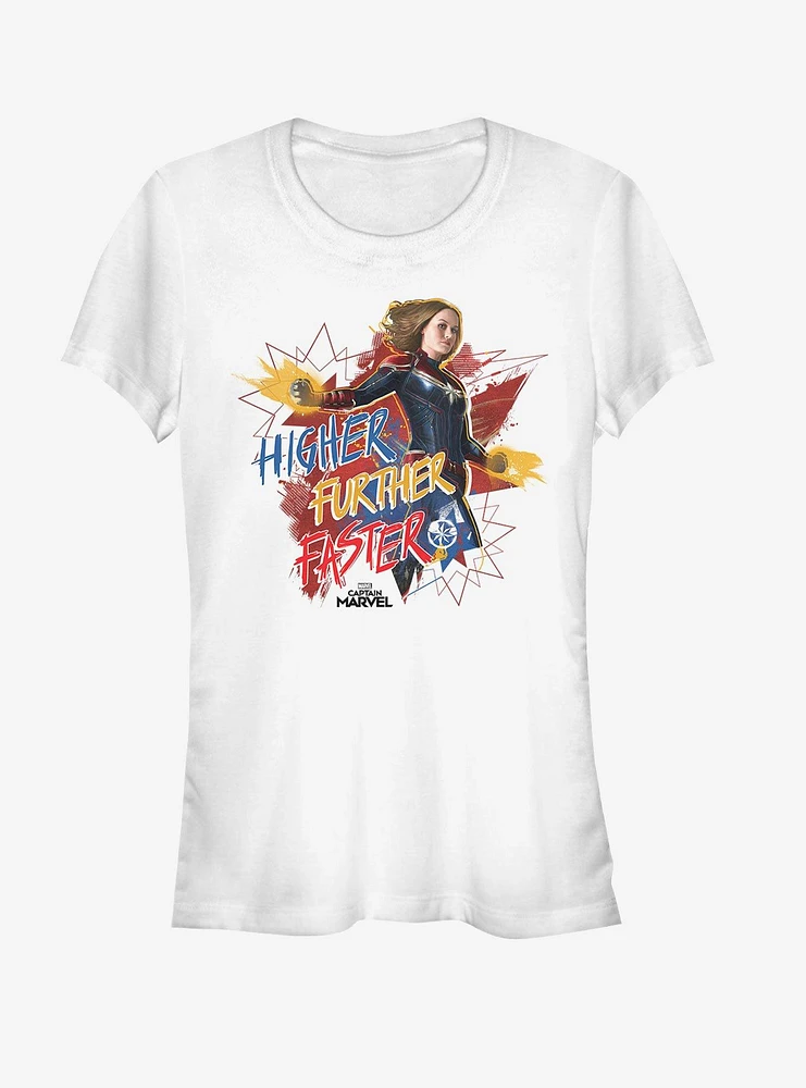 Marvel Captain Fighter Faster Girls T-Shirt